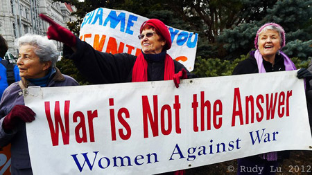 Women Against War - photo by Rudy Lu